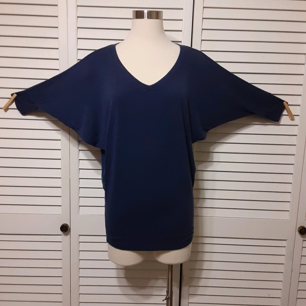 M&S Oversized Butterfly Sleeved Pullover with 3" Cuffed Three Quarter Sleeves